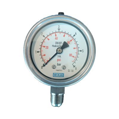 مانومتر صفحه 6cm تمام استیل / عمودی